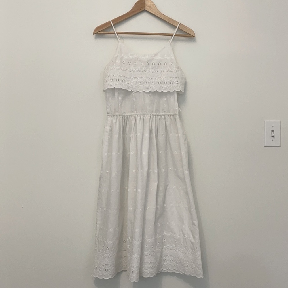 Vintage Eyelet White Dress